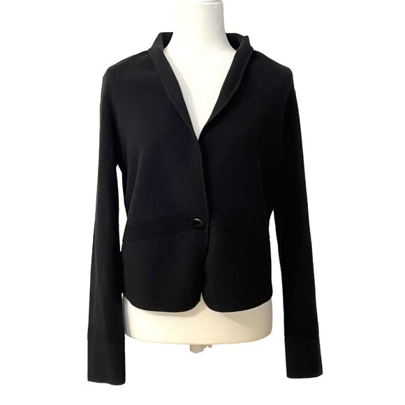 Chico's Sweaters - Chico's Women's Sweater Cardigan Single Button Black Rayon Blend Size Medium